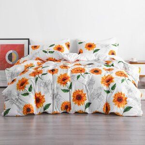 Microfiber Queen 90" x 90" Duvet Cover Set, 3 Pieces 1 Duvet Cover + 2 Pillowcas